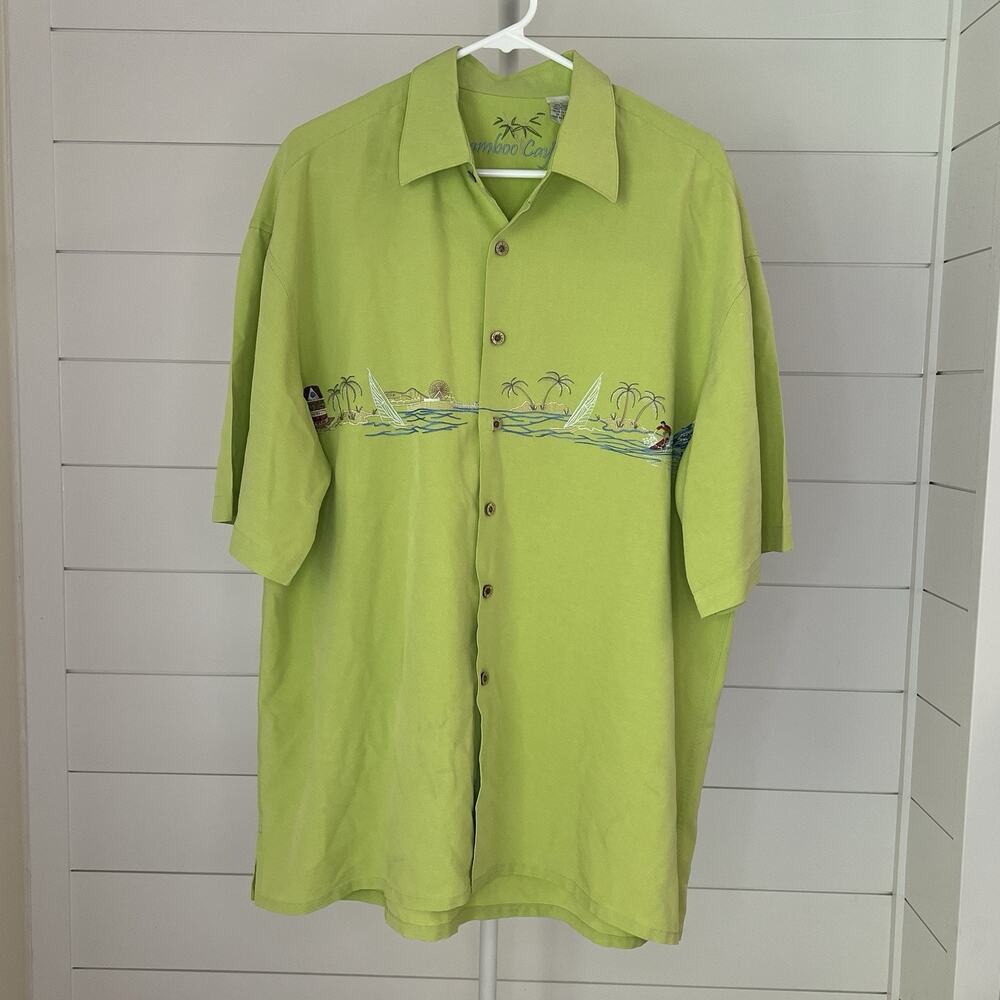 Bamboo Cay Embroidered Men’s Shirt Size L